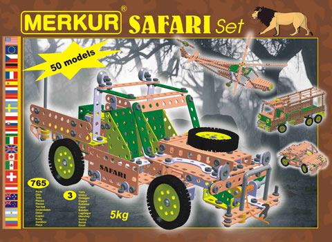 MERKUR  SAFARI Set, Тематический конструктор техники для саффари, 765 деталей.