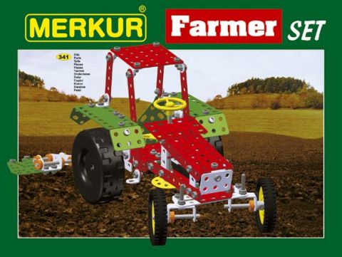 MERKUR FARMER Set, Тематический конструктор фермерской техники, 341 деталь.