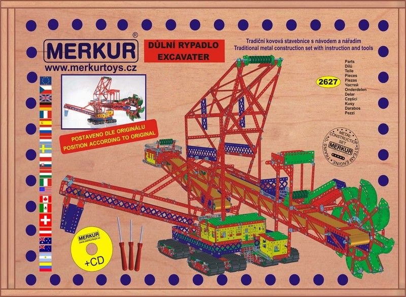 Экскаватор Merkur Maxi конструктор, 2627 деталей  
