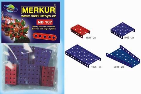 MERKUR ND 107, Дополнительные детали к металлическому конструктору, 8 деталей.