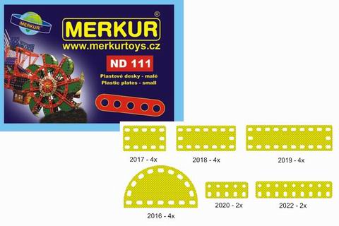 MERKUR ND 111, Дополнительные детали к металлическому конструктору, 24 деталей.