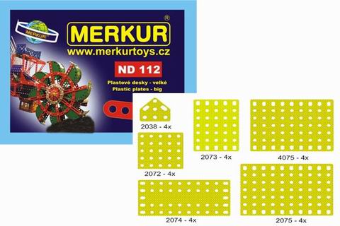 MERKUR ND 112, Дополнительные детали к металлическому конструктору, 24 деталей.